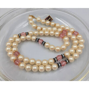 MONET Vintage Faux Large 12 mm Pearls 36 in Necklace Jewelry Signed NWT